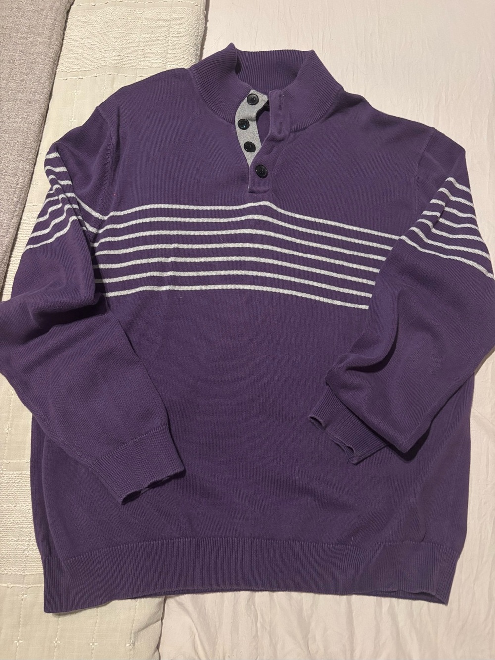 Tasso Elba Violet Knit Polo Sweater